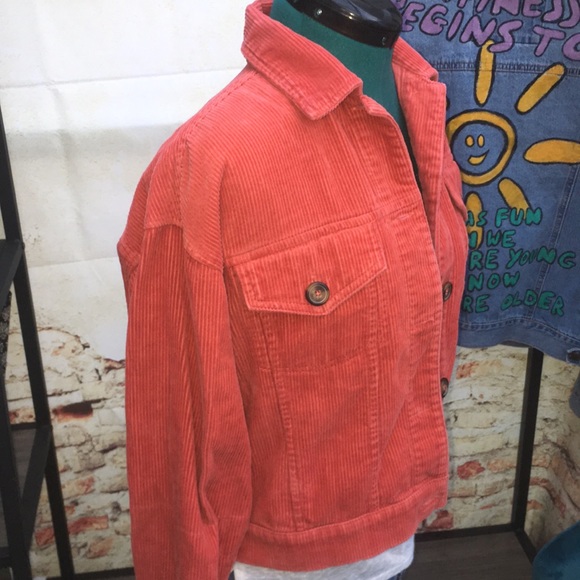 Forever 21 Burnt Orange Cropped Corduroy Jacket - Picture 3 of 5